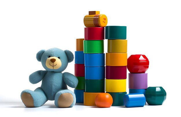 Uma variedade de brinquedos para crianças