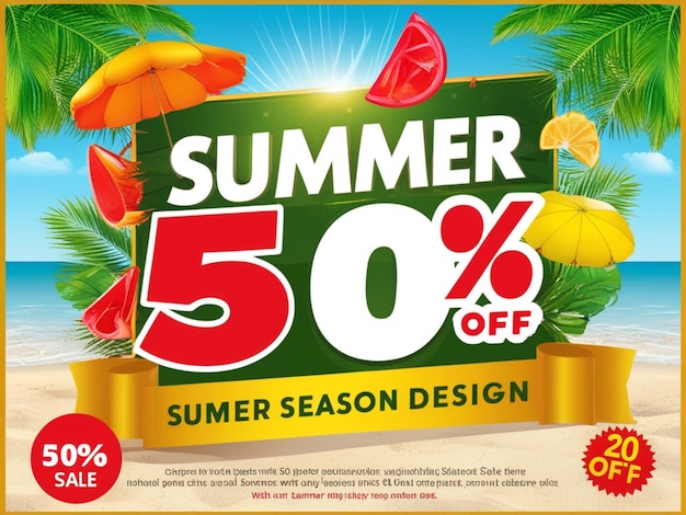 uma venda de verão anuncia uma venda de Verão