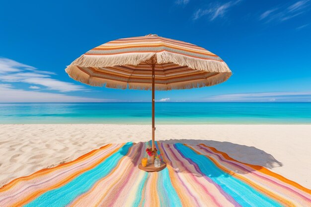 uma vibrante cena de praia de verão