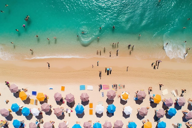 uma vibrante cena de praia de verão