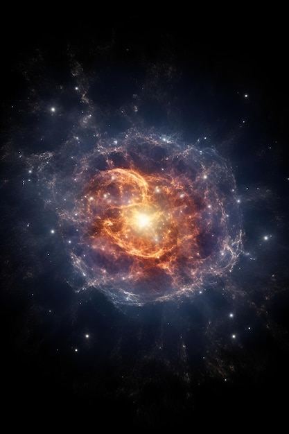 Uma visão do espaço para uma galáxia e estrelas generativas ai