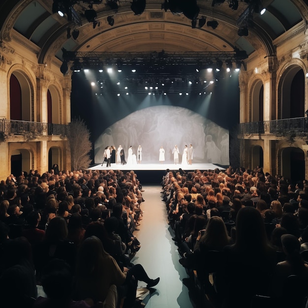 Foto uma visão geral do desfile de moda