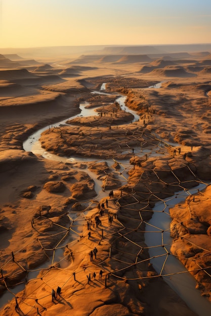 Foto uma visão panorâmica da mãe natureza