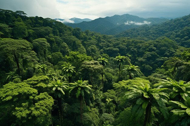 Uma vista aérea de tirar o fôlego de uma exuberante chuva tropical 00009 02