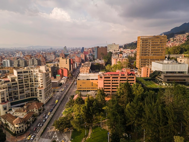 Uma vista da cidade de Bogotá