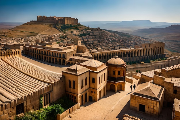 Uma vista da cidade de jerusalém do topo de uma colina