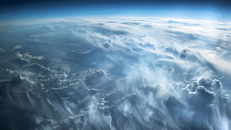 Foto uma vista da terra do espaço