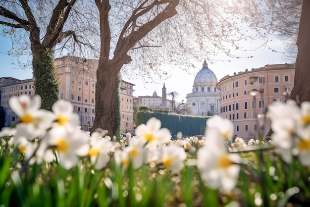 Uma vista de Roma a partir dos jardins do Vaticano