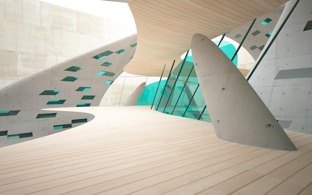 Uma vista do interior do novo museu de arte moderna.
