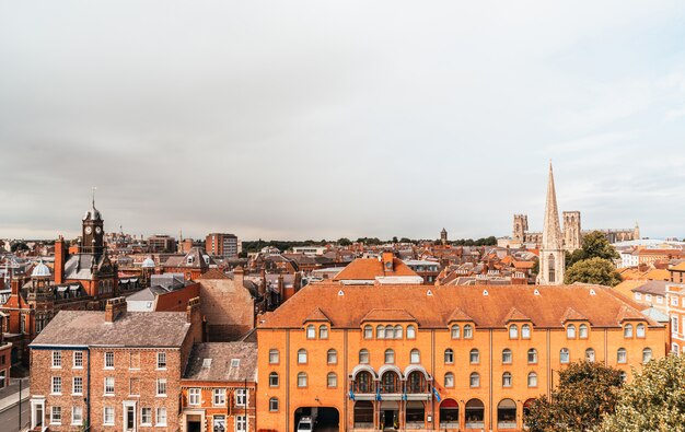 Uma vista sobre a cidade de York, na Inglaterra