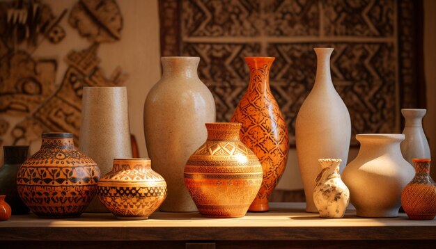 uma visualização 3D de uma única peça de cerâmica tradicional paquistanesa