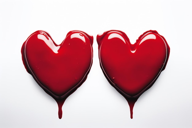 Uma vitrine artística do amor através de elegantes silhuetas de coração do Dia dos Namorados geradas por Ai