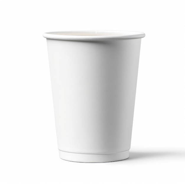 Uma xícara branca com a palavra café