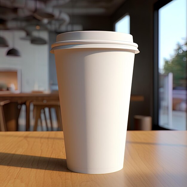 uma xícara de café branca com uma tampa que diz Starbucks na parte superior