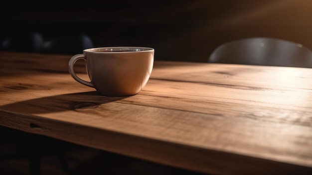 Uma xícara de café com um coração na espuma