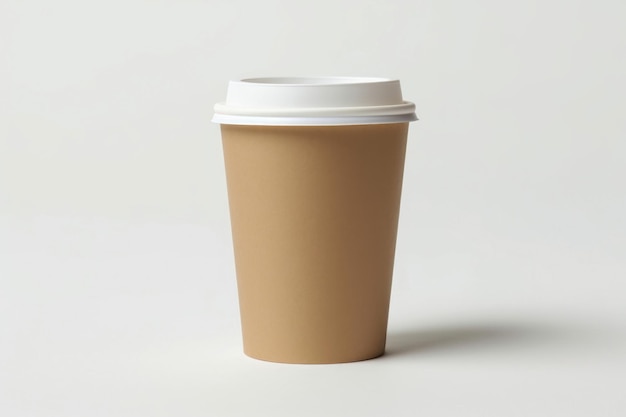 Uma xícara de café em um fundo branco