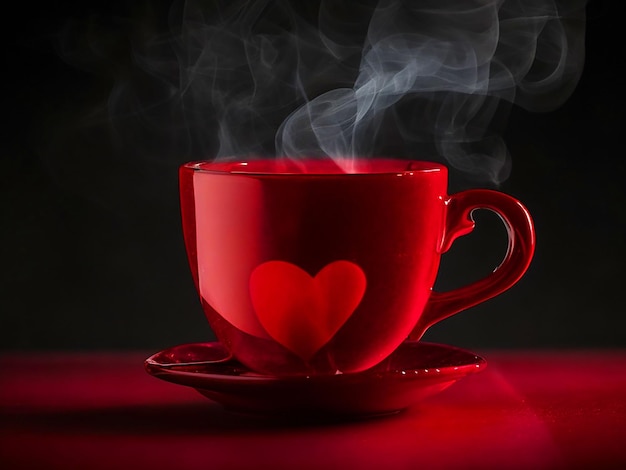 uma xícara de café um vermelho duro para baixo fumaça vermelha imagem gratuita download