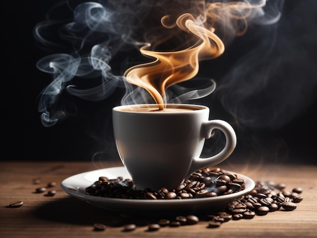 Uma xícara de imagem de café quente