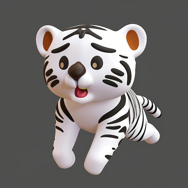 Uma zebra de brinquedo que tem a boca aberta e a boca aberta.