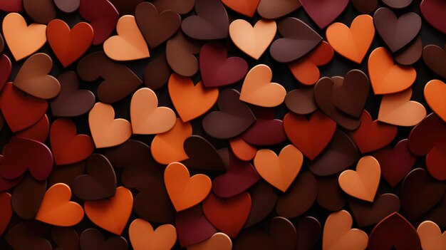 Umber Color Hearts als Hintergrund