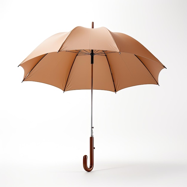 Foto umbrela de cor castanha isolada em fundo branco umbrela para modelo de anúncio de marca