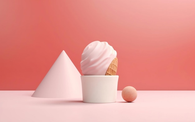 Umfassende generative KI für minimalistische Eiscreme