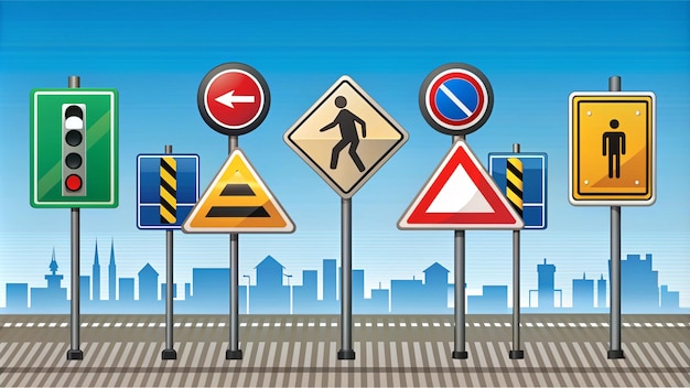 Umfassende Verkehrsschilder für die Straßenverkehrssicherheitsbildung
