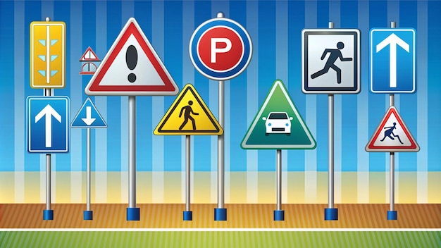 Umfassende Verkehrsschilder für die Straßenverkehrssicherheitsbildung