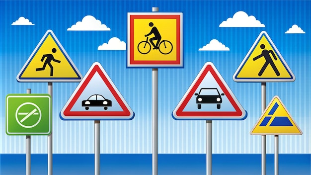 Umfassende Verkehrsschilder für die Straßenverkehrssicherheitsbildung