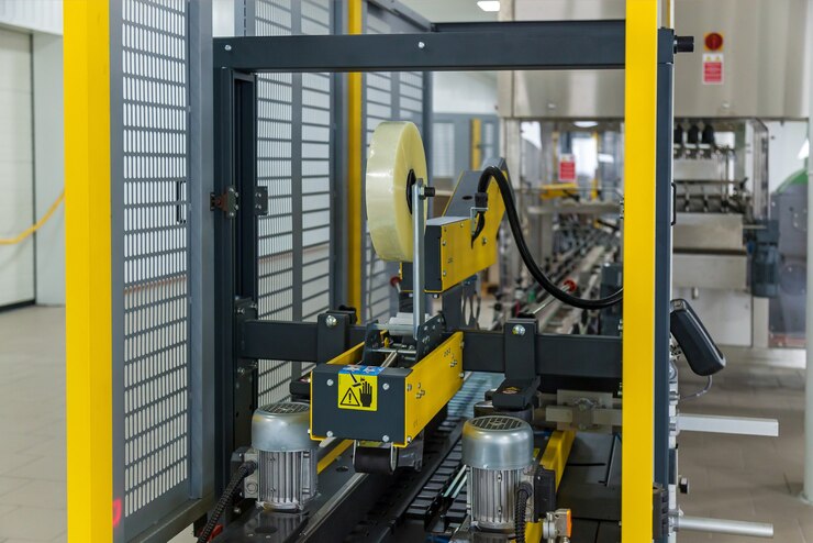 Umreifungsmaschine für Industrail-Verpackungslinie Moderne Maschine für Verpackungslinie im Werk