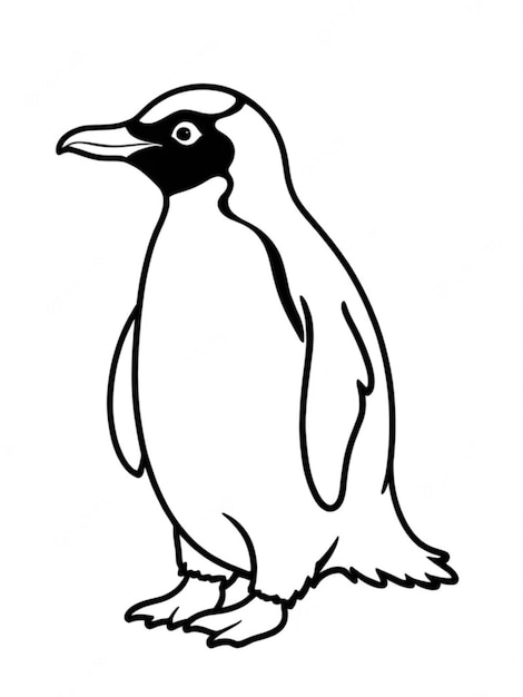 Foto umriss eines pinguins