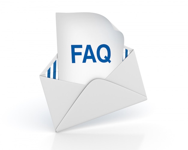 Umschlag mit FAQ Word
