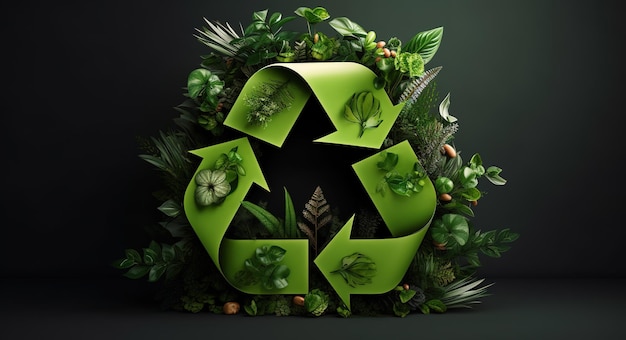Umwelt und Bio-Produkte Konzept Grüne abstrakte Pfeile