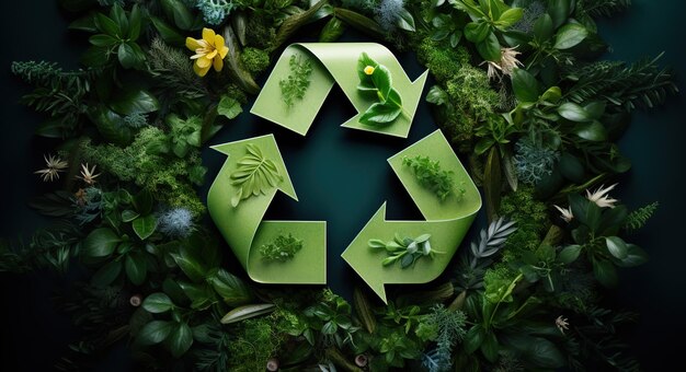 Umwelt und Bio-Produkte Konzept Grüne abstrakte Pfeile