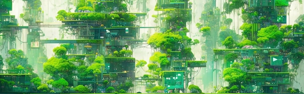 Umweltbewusstsein in der städtischen Gestaltung Vertikalwaldkonzept Harmonisierung der zivilen Architektur mit