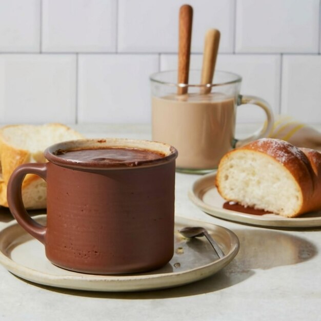 Foto una_taza_de_chocolate_calientito_colombiano_con_