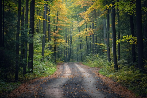 Unbefestigte Straße durch den Wald