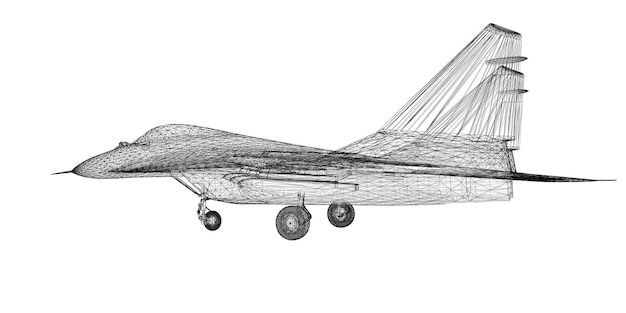 Unbemanntes Luftfahrzeug (UAV), Karosseriestruktur, Drahtmodell