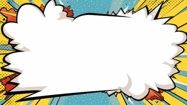 Und farbenfrohe Manga-Comic-Seite mit Schnelllinien und Sprachblasen
