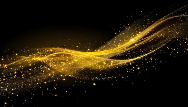 und Gold auf schwarzem Hintergrund