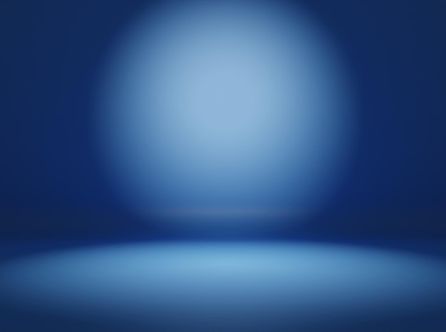 Unendlich Dunkelblauer Hintergrund für Studiofoto mit Lichtern
