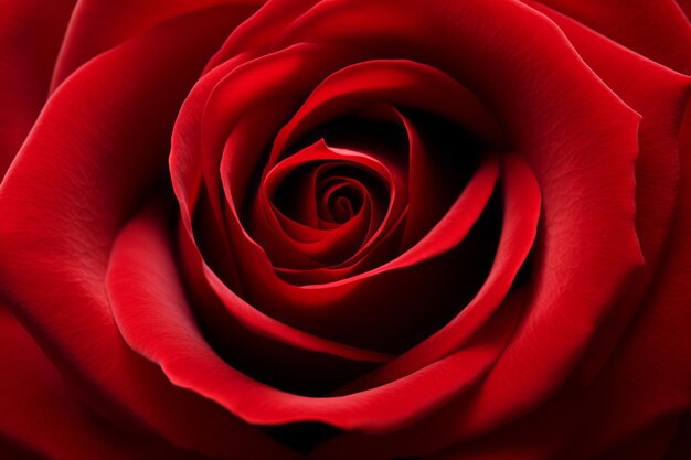 Unendliche Schönheitsmakroaufnahme eines Rosenfotos mit einer roten Rose