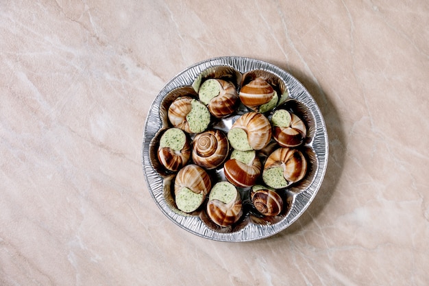 Ungekochte Escargots de Bourgogne