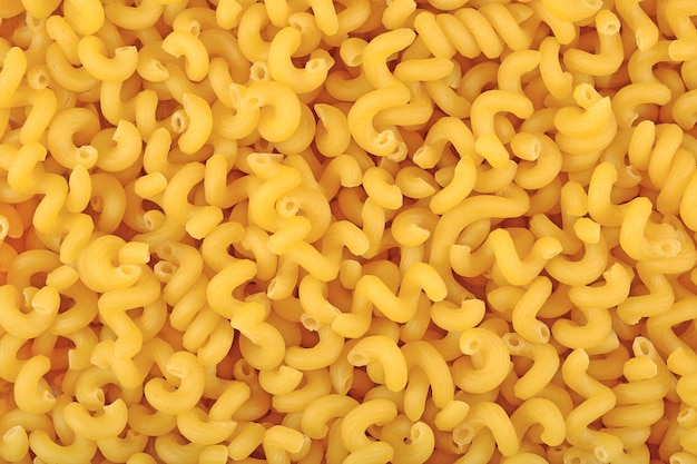 Ungekochte italienische Pasta als Hintergrundtextur hautnah