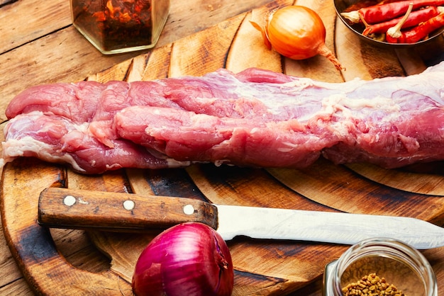 Ungekochtes Schweinefleisch frisches Fleisch