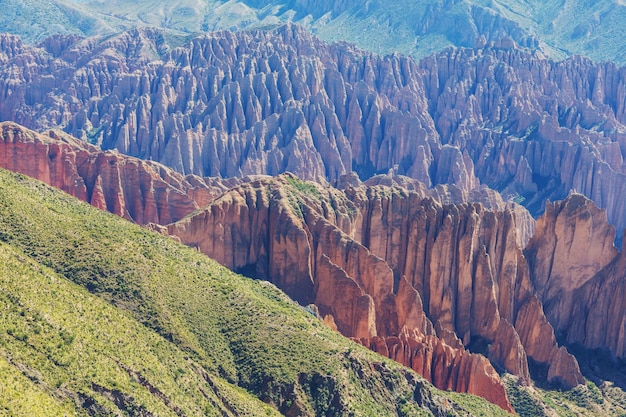 Ungewöhnliche Berglandschaft nahe Tupiza, Bolivien