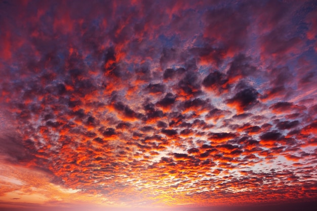 Ungewöhnliche Gewitterwolken bei Sonnenuntergang