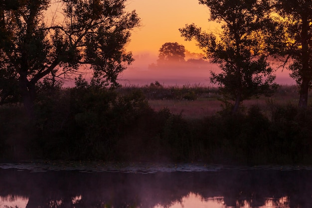 Ungewöhnlicher Flussnebel in der Sommersaison