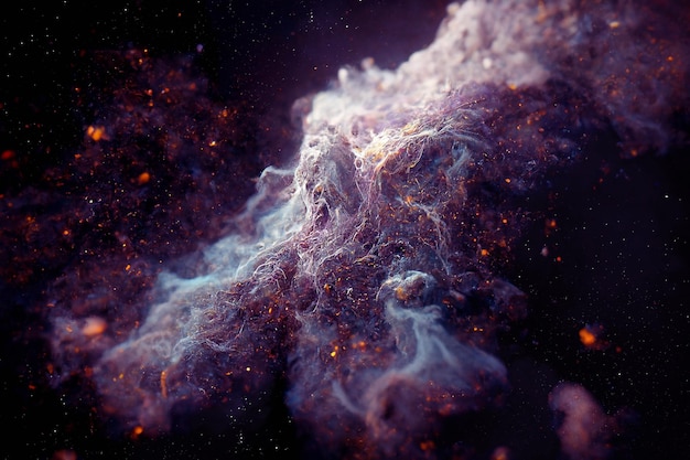 Unglaublich schöne Galaxie oder Nebel Sternenhimmel im Weltraum Hintergrund 3D-Rendering