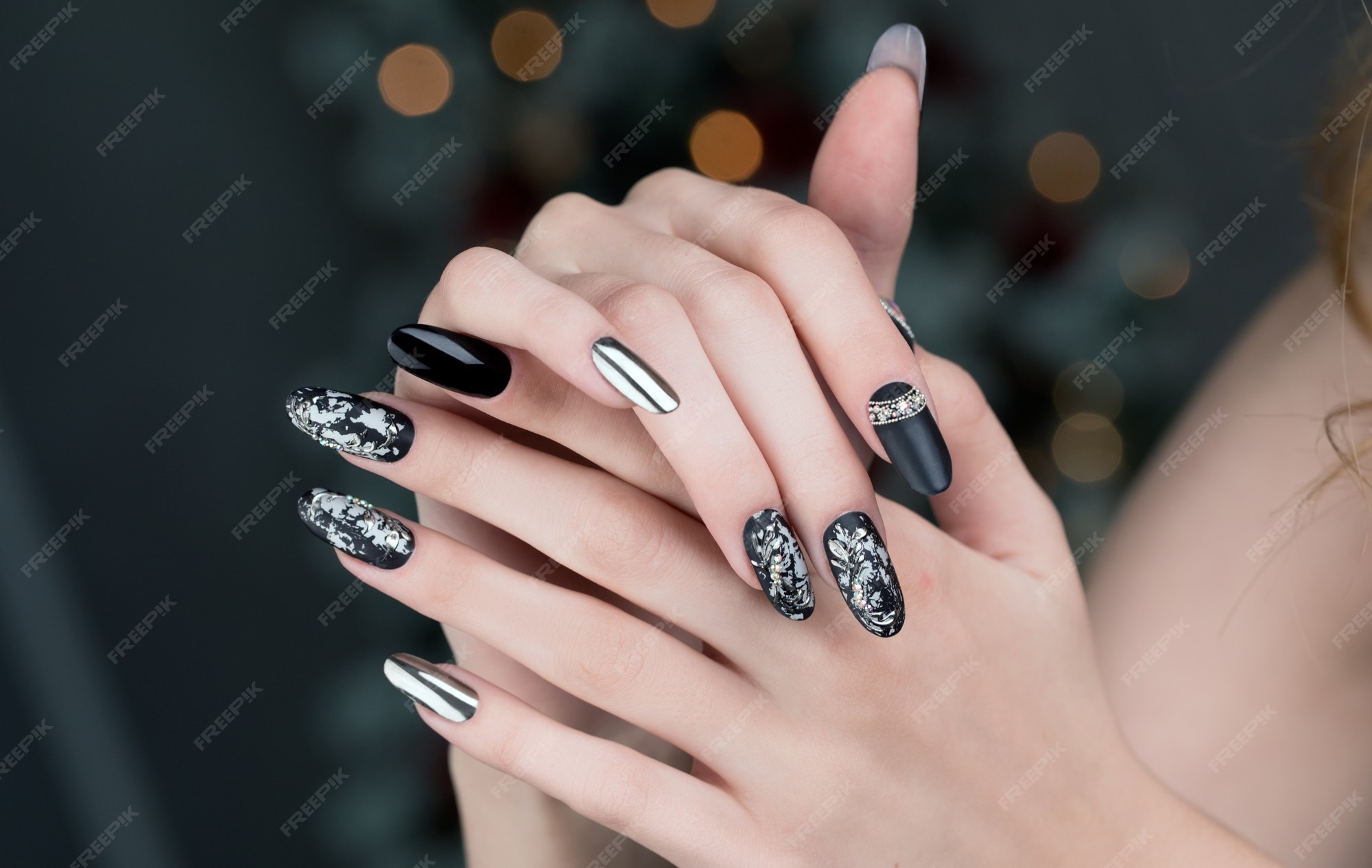 Unhas Pretas Manicure | Foto Premium